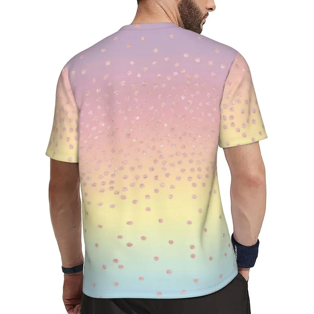 Áo Thun Nam Ombre Tím Hồng Thời Trang Hè Đầy Phong Cách