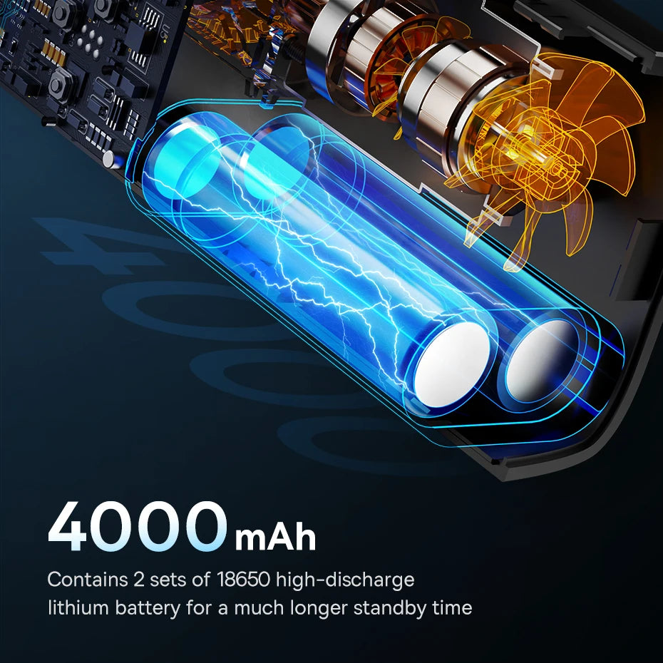 Baseus Wireless Car Air Pump Portable Air Compressor for Car Motorcycles Bicycle Electric Tire Inflator with LCD Digital Display - Daisan Mart