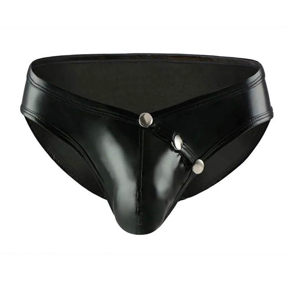 Men's Sexy Comfortable High Quality Faux Leather Underwear
