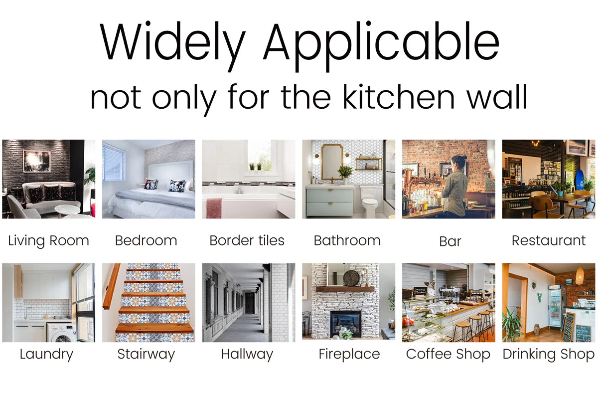 Decal Gạch Dán Tường Chống Thấm & Dầu Cho Nhà Bếp