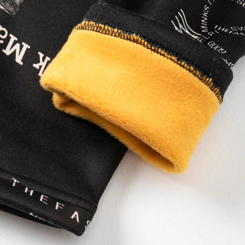 Bộ Đồ Lót Nam Thu Đông Nỉ Nhung In Thời Trang Ấm