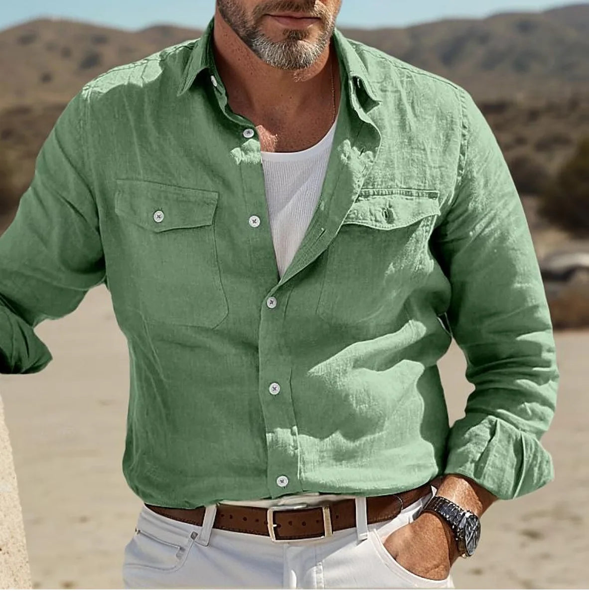 Classy Men's Shirts - Luxurious Linen &amp; Denim