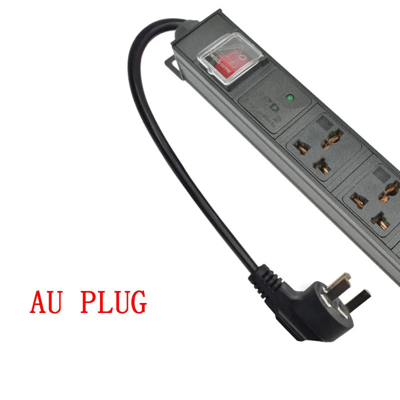 PDU Network Cabinet Rack Power Strip Distribution Outlet Units UK adaptation Universal Socket Compatible US AU Israel eu plug