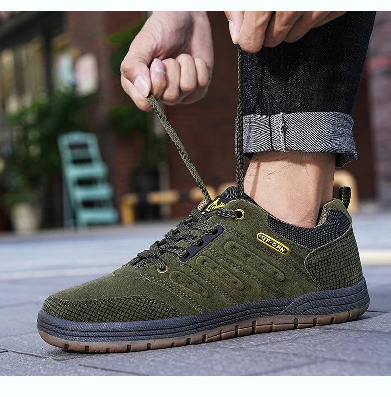 Giày Trượt Ván Nam Thu Retro Da Lộn Jeans Thời Trang