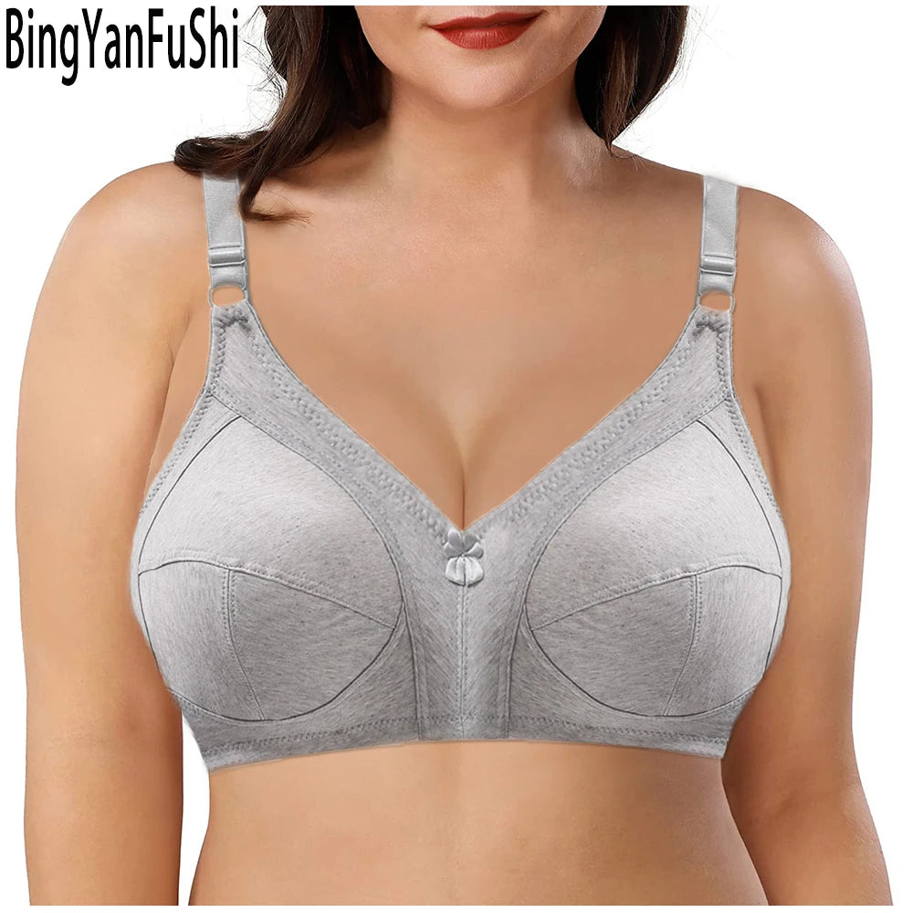 Wire-Free, Molded, Lace Support Bra for Moms
