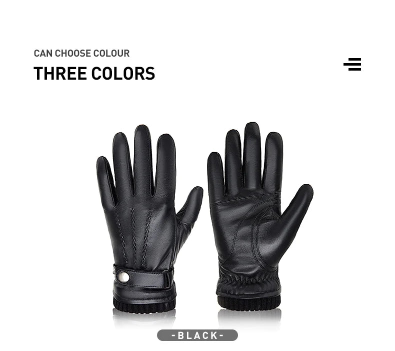 Găng Tay Da Cừu BISON DENIM Chạm Màn Hình Ấm Áp