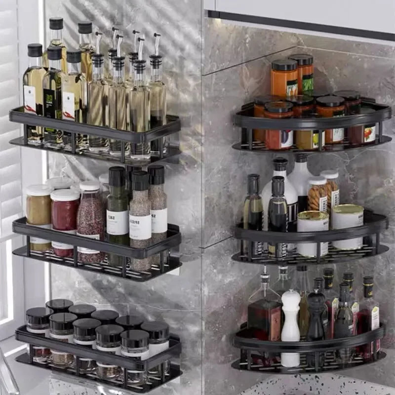 Bathroom Storage Rack, Bathroom Shelves, No-Drill Wall Mount Corner Shelf, Shower Storage Rack Holder - Daisan Mart