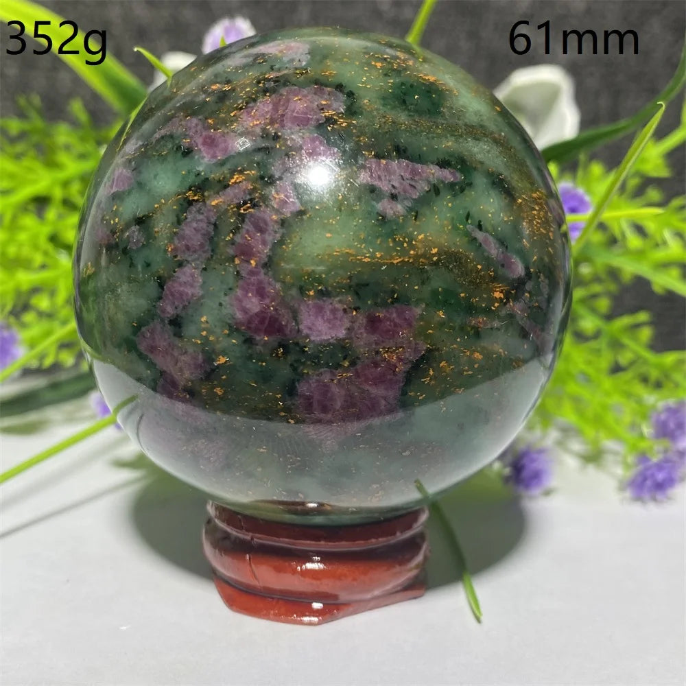 Natural Emerald &amp; Ruby Energy Ball