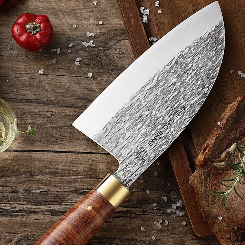 Professional Hand-Forged Kitchen Knives with High-Grade Steel Blades