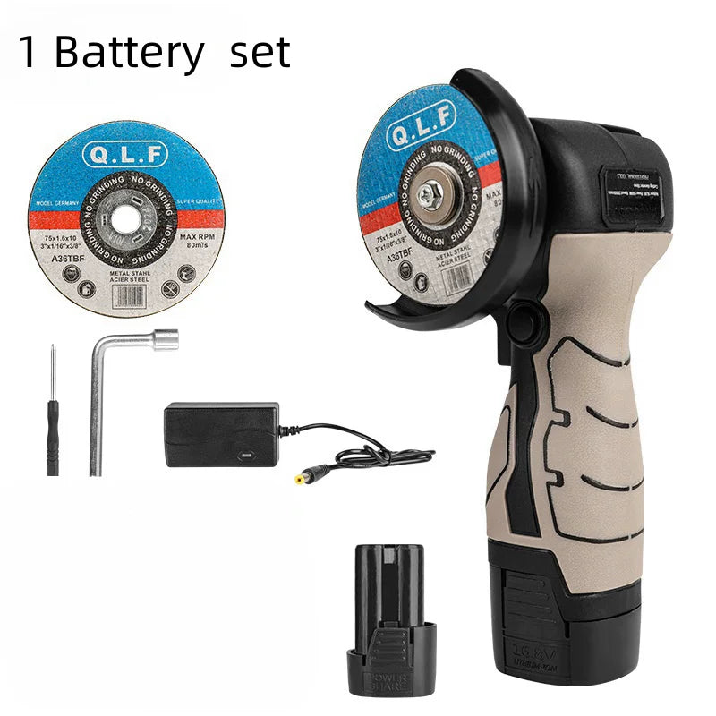 16.8V Angle Grinder Portable Lithium Cutting Tool Grinding Electric Polishing Machine Small Grinder Machine Wireless Power Tools