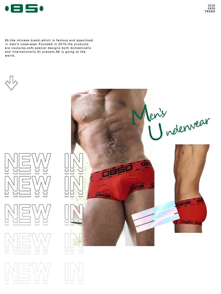Men's Boxer Underwear Soft Cotton Sexy 3D Long