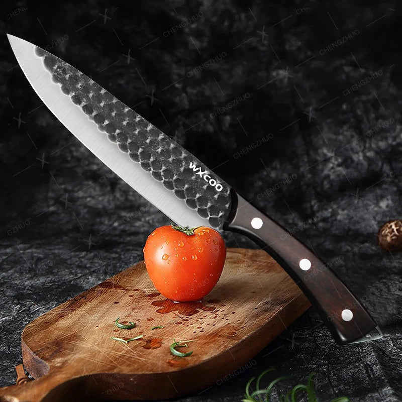 Thớt Gỗ Chống Ẩm Hai Mặt & Dao Kéo Inox Nhà Bếp