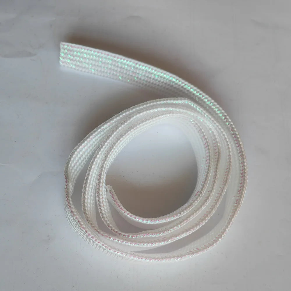 19mm wide Pearlescent Braid Mylar Tubing Fly Tying Materials Round Holographic Cord Pearl Mylar For Tube Fish Fly