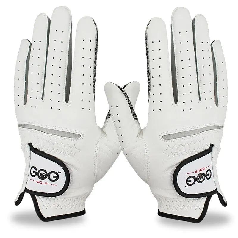 Men's Sheepskin Golf Gloves Anti-Slip Breathable