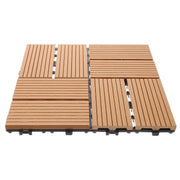 1 Packs WPC Floor Tiles 8 Pieces Per PackYellow Interlocking Deck Tile Patio Garden Terrace Patio Floor Decking Tile