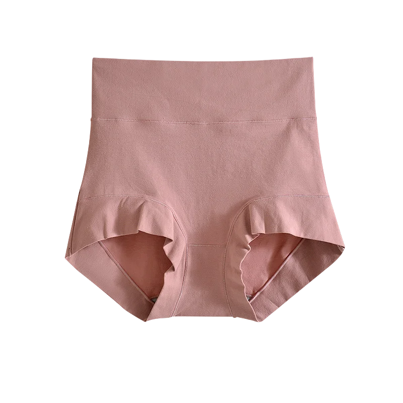 Women's cotton high-waisted, stretchy, belly-hugging panties, 2 pieces