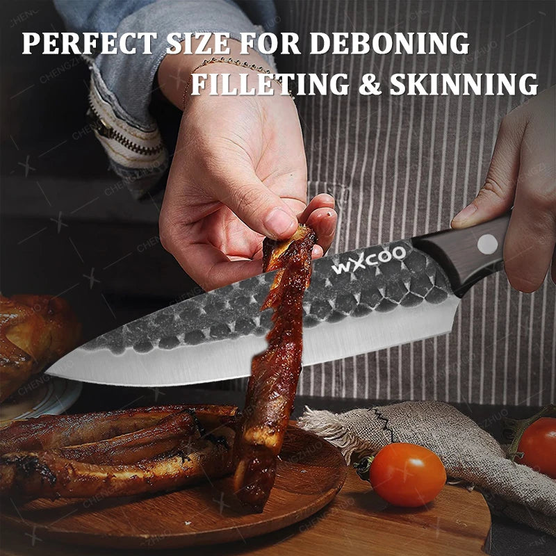 Thớt Gỗ Chống Ẩm Hai Mặt & Dao Kéo Inox Nhà Bếp