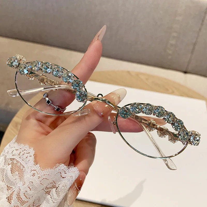 High-end Diamond Oval Women's Sunglasses 2025