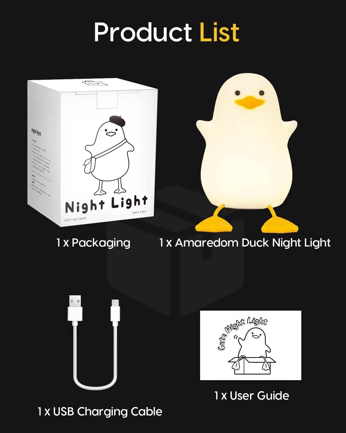 Đèn Ngủ LED Hình Thú Cảm Ứng Sạc USB Cho Bé Yêu - Daisan Mart