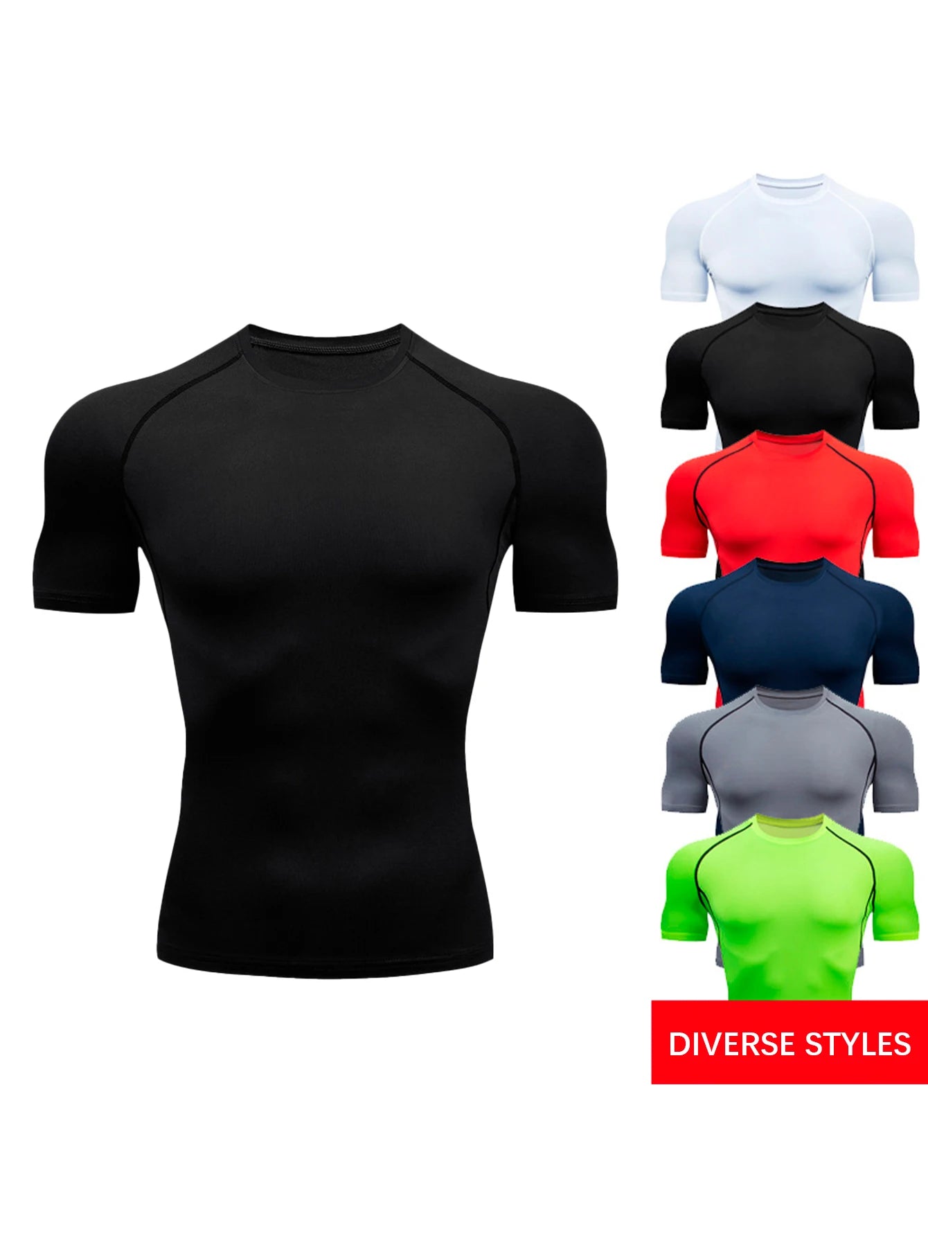 Men's Gym T-shirt, Stretchy and Breathable for Summer