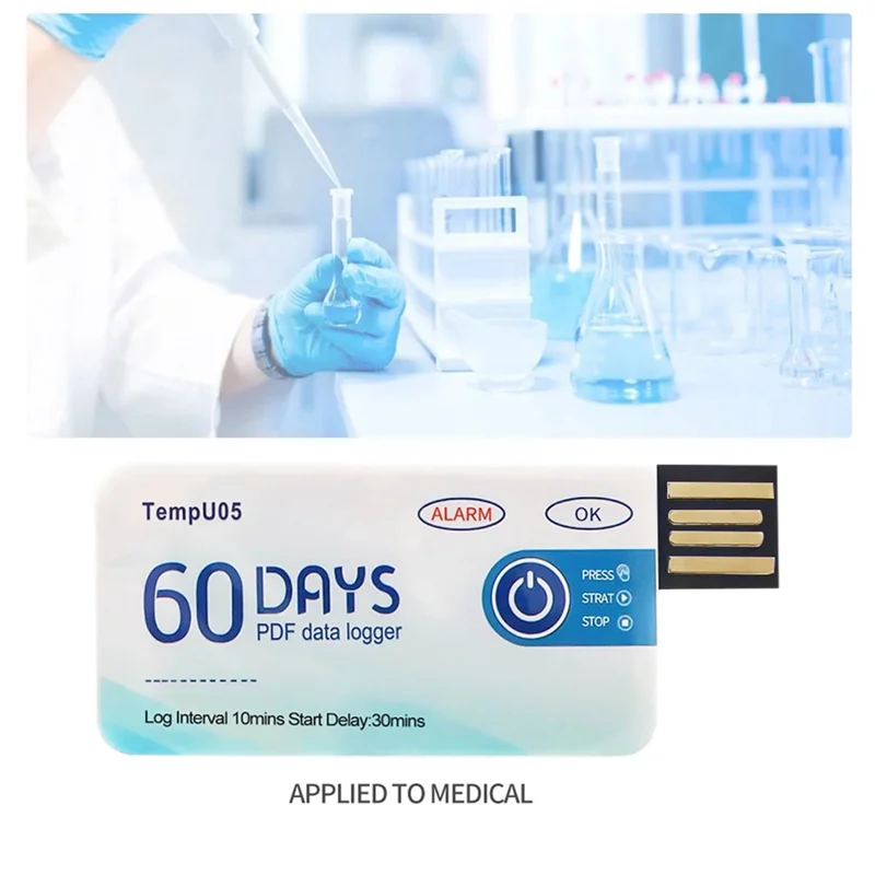 ABBP-10X Tempu05 Temperature Data Logger 60 Days Disposable Temperature Analyzer PDF USB - Daisan Mart