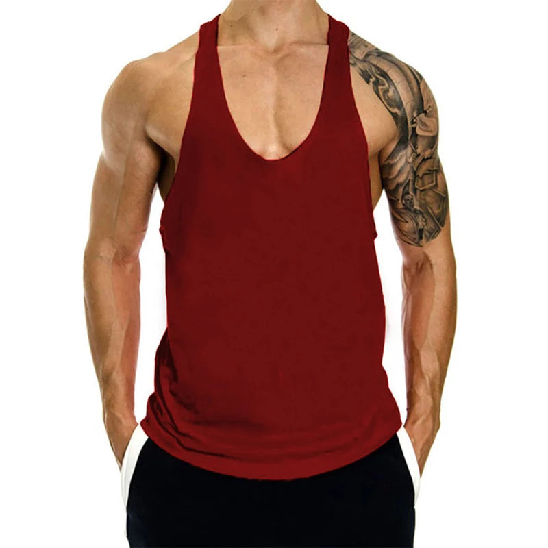 Men's Gym Tank Top 100% Cotton Cool Fit Body