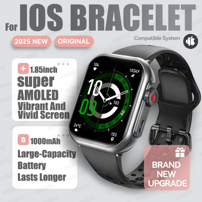 2025 AMOLED 1.85 IP68 Fashion Smart Watch