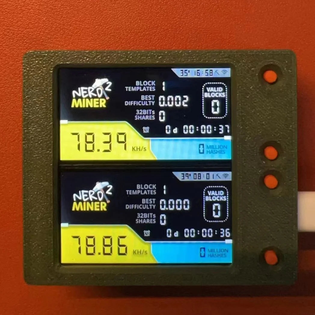 NerdMiner V2 PLUS   v1.6.3 156k/s  Bitcoin Solo Lottery Miner LilygoT Display Nerd Miner Mini BTC lottery - Daisan Mart