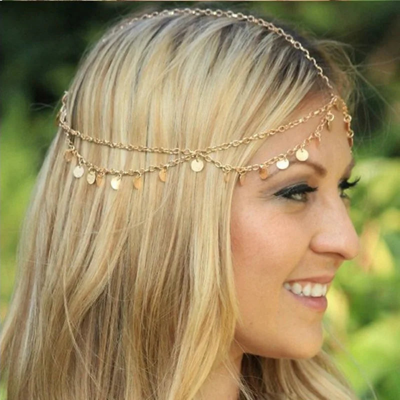 Unique Indian Boho Pearl Bridal Crown
