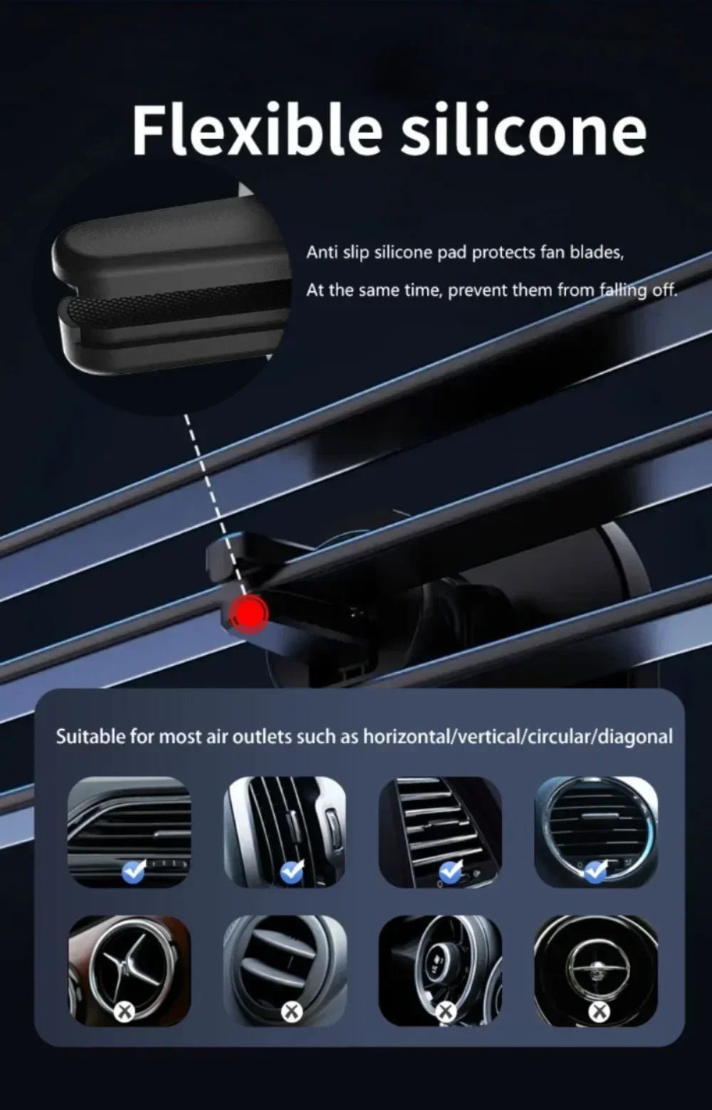 Magnetic Phone Wireless Charger Air Vent Holder For Magsafe iPhone 16 15 14 13 12 Pro Max Cellphone Fast Charging Bracket Stand