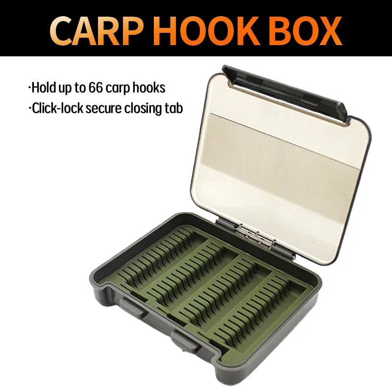 Carp Fishing Hook Storage Box for PTFE Coated Hooks Carp Fishing Accessories Tackle Box Equipment