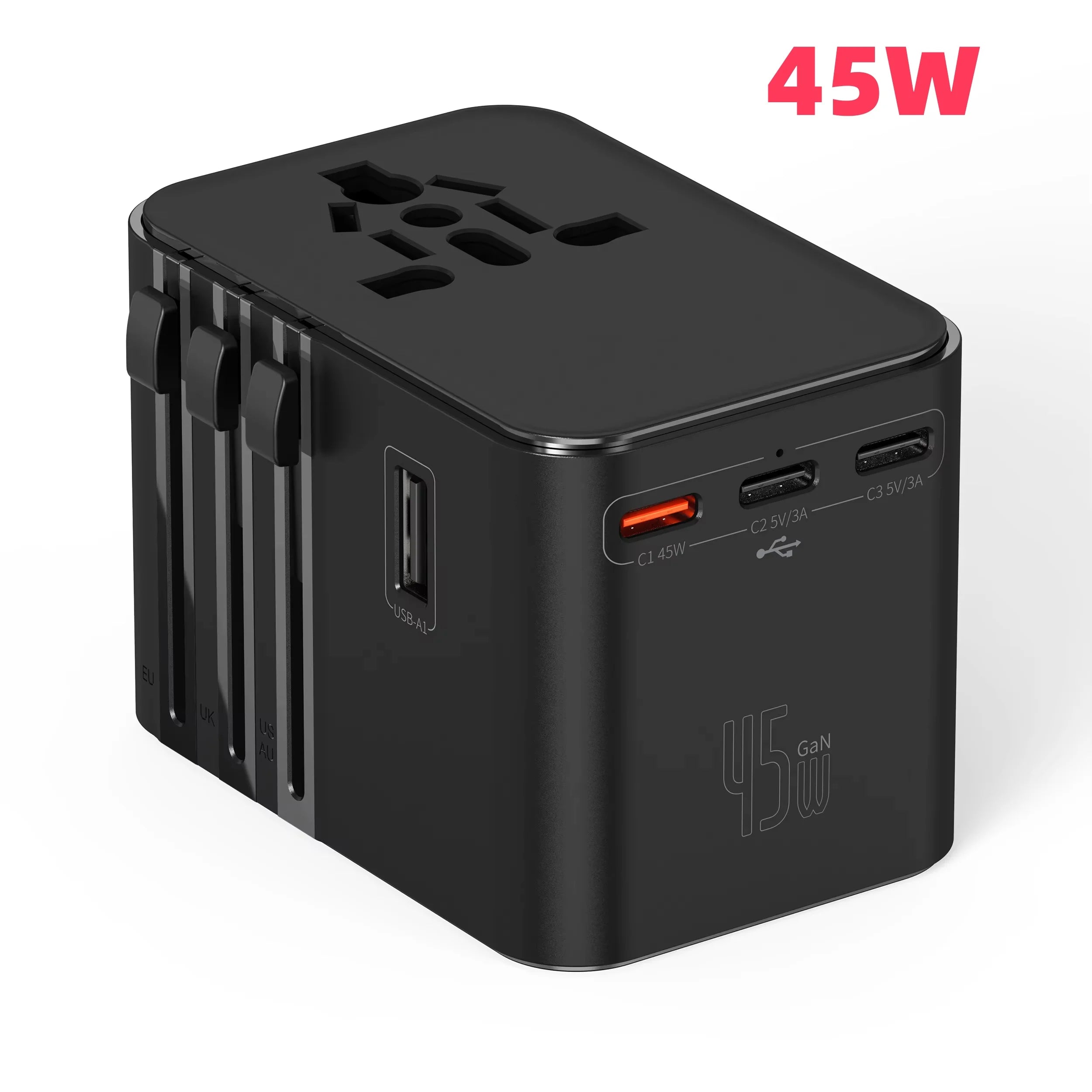 Bộ Chuyển Đổi Du Lịch JINGMIN 4 Cổng AC, 3 Cổng USB-C - Daisan Mart