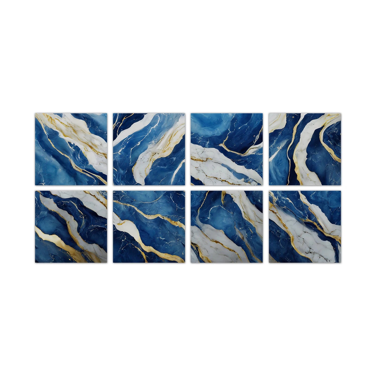 8PCS/Set Minimalist Black Marble Wall Stickers, Kitchen Bathroom Waterproof Self-Adhesive Ceramic Tile Stickers, Room Wallpaper