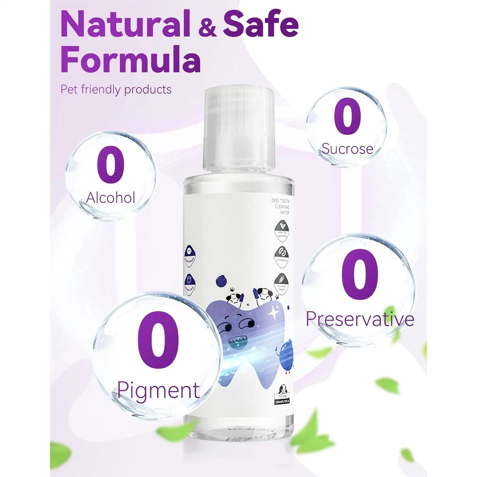 Natural Dog Mouthwash 200ml Effectively Eliminates Bad Odors