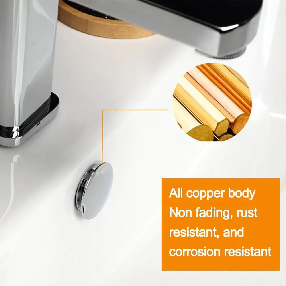 Wash Basin Round double layer Overflow Ring Plug Copper Sink Overflow Cover Trim Ring Hole Cap