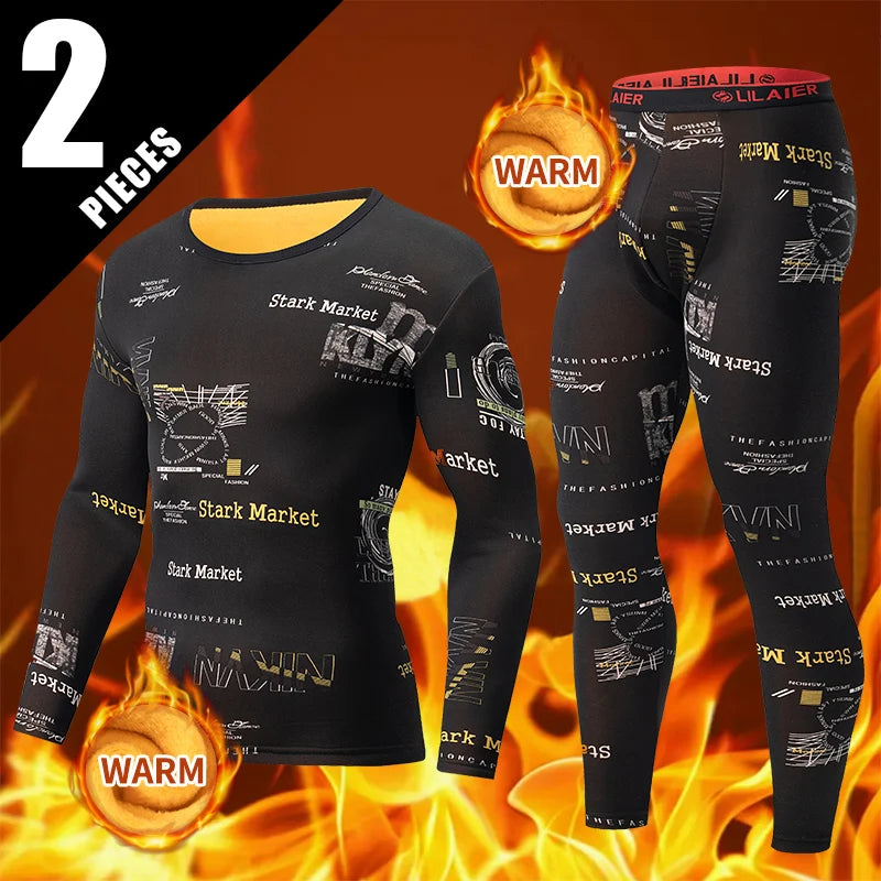 Bộ Đồ Lót Nam Thu Đông Nỉ Nhung In Thời Trang Ấm