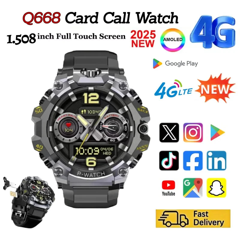 Smartwatch 5G Màn AMOLED 1.5 Camera Kép Chống Nước