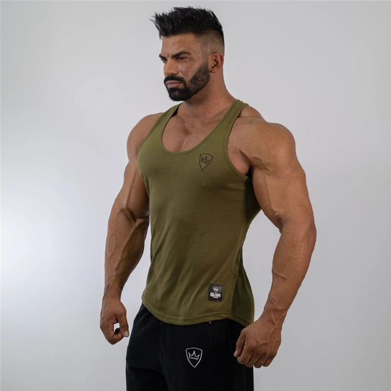 Áo Ba Lỗ Thể Hình Nam - Gym Cotton Không Tay - Daisan Mart