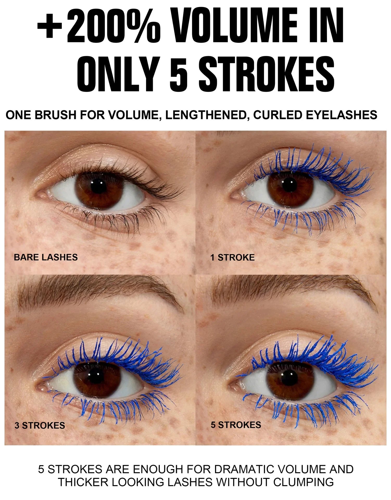 Waterproof, Thick, Long-Lasting Multi-Color Mascara 10 Colors