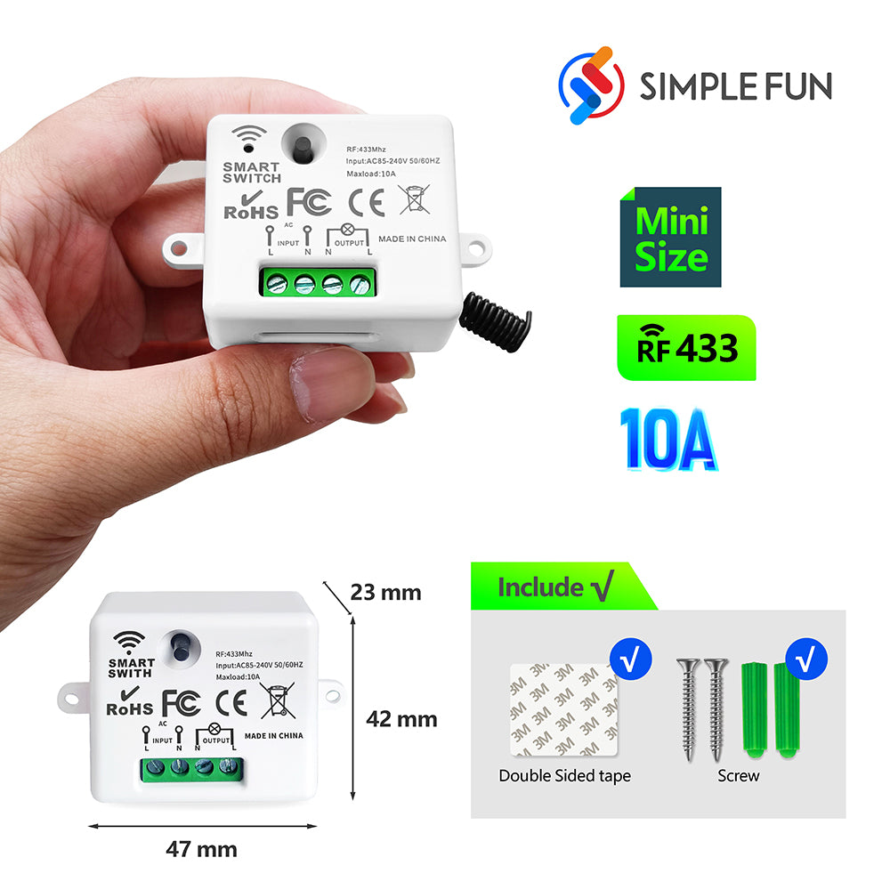 Smart Switch RF 4in1 Remote Control 433MHz