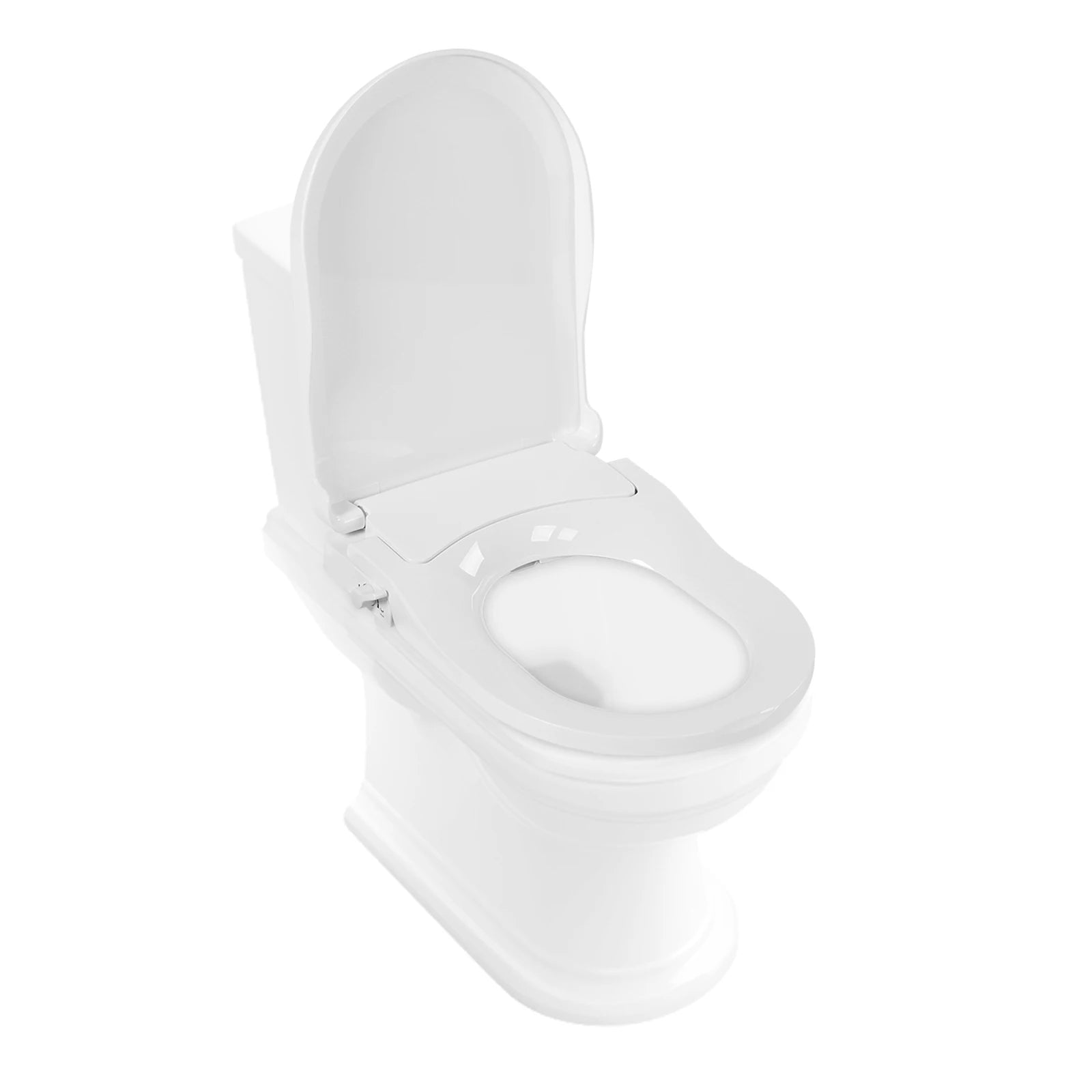 Non-Electric Bidet Toilet Seat White Dual Nozzle System - Bidet with Easy Installation Fits Elongated Toilets - Daisan Mart