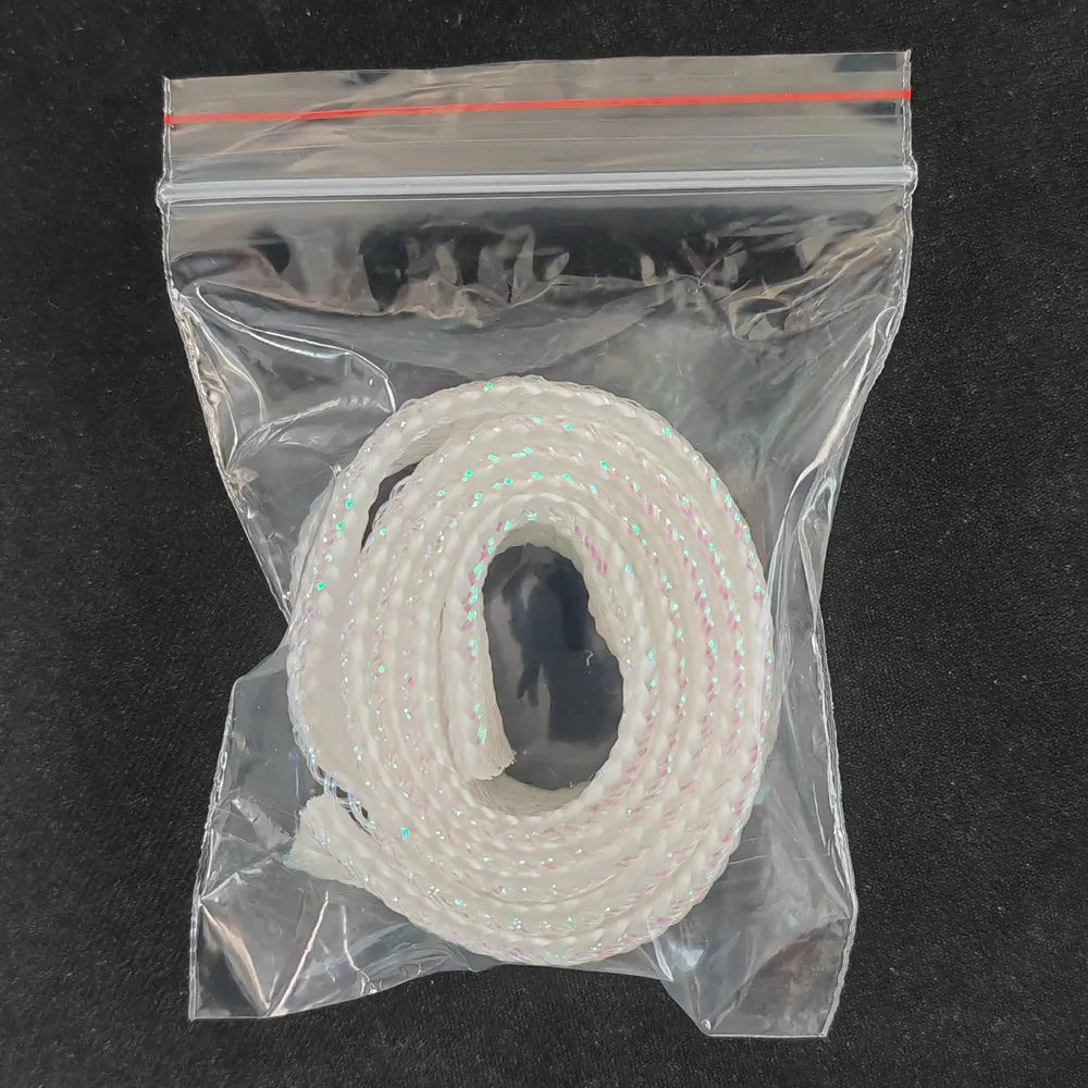 19mm wide Pearlescent Braid Mylar Tubing Fly Tying Materials Round Holographic Cord Pearl Mylar For Tube Fish Fly