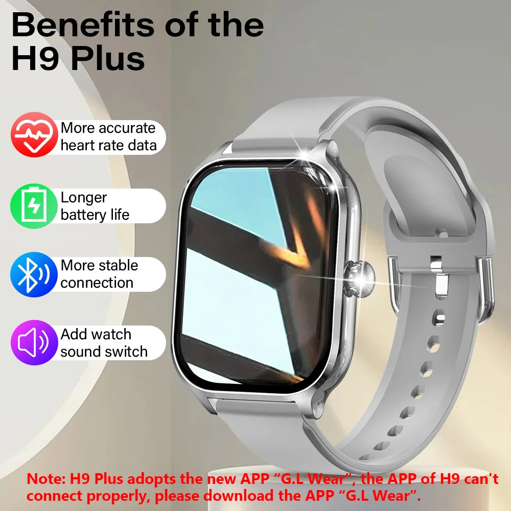 H9 Smart Watch - 2.01 Inch HD Screen, Multi-Function