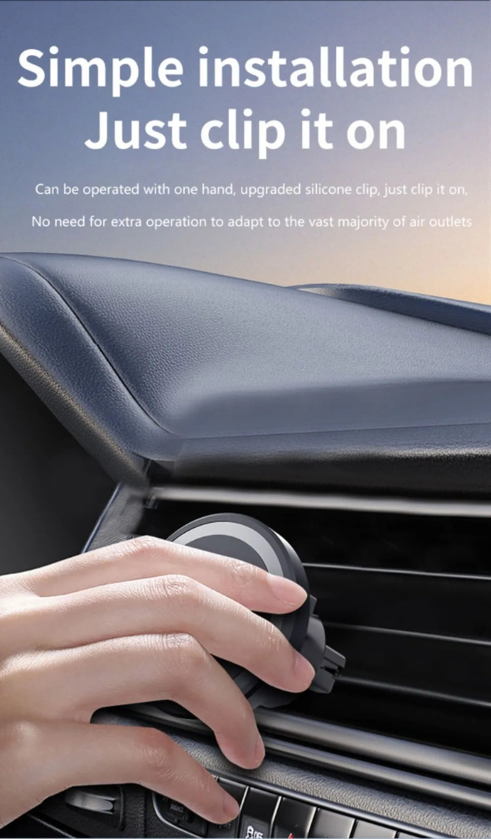 Magnetic Phone Wireless Charger Air Vent Holder For Magsafe iPhone 16 15 14 13 12 Pro Max Cellphone Fast Charging Bracket Stand