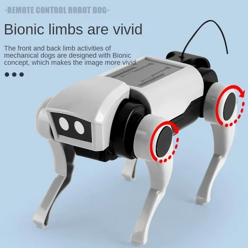 Rc Robot  Remote Control Mechanical Dog Toy Science Teaching Diy Assembling Model Electric Set Toys for Boys Kids Gift - Daisan Mart