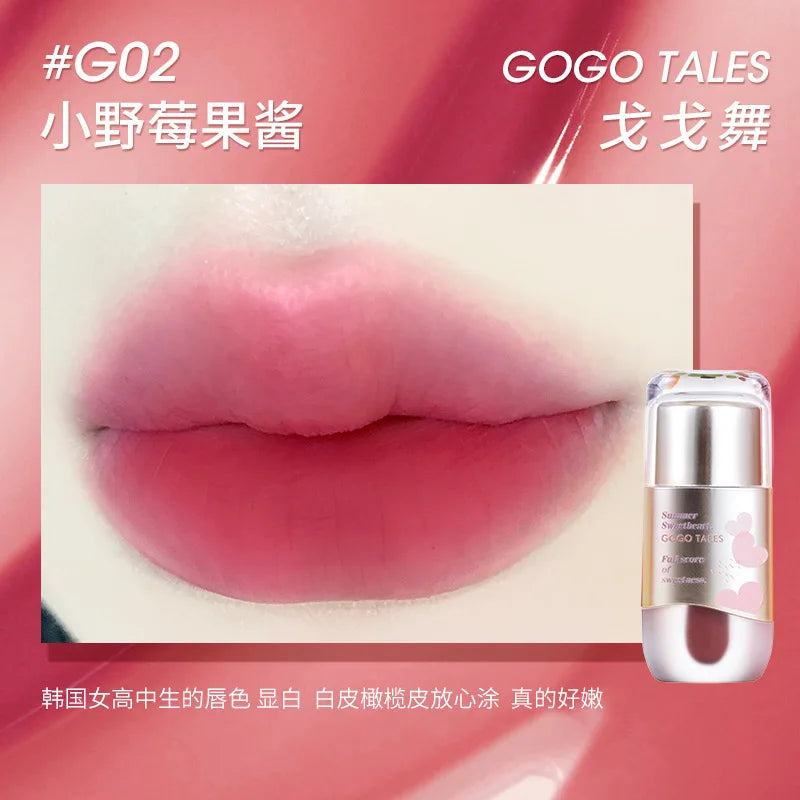 New GoGoTales Chubby Ding Water Mist Non-sticky Lip Gloss Matte Lip Glaze Watery Velvet Cheap Korean Lipsticks Cosmetics Makeups