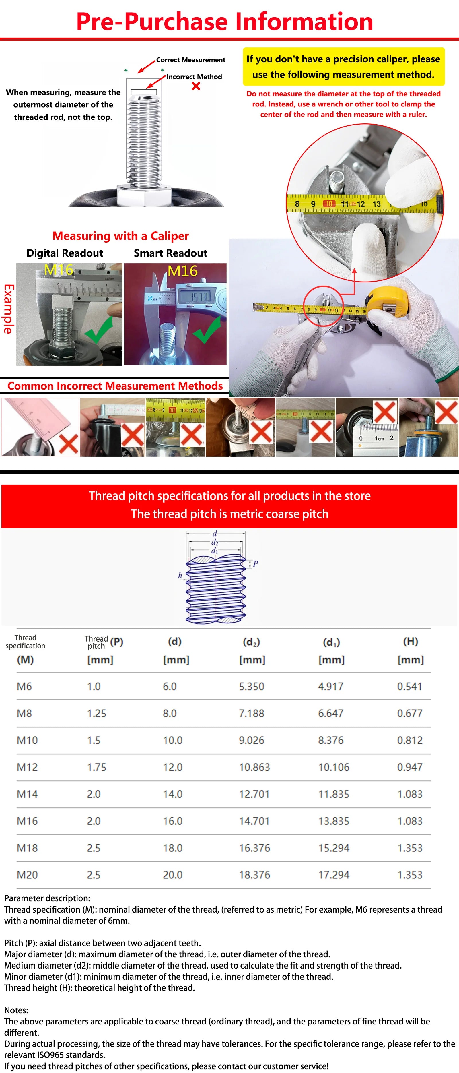 2.5 Inch Multi-Purpose PU Trolley Wheels, 5 Sets, M6/8/10 Shaft