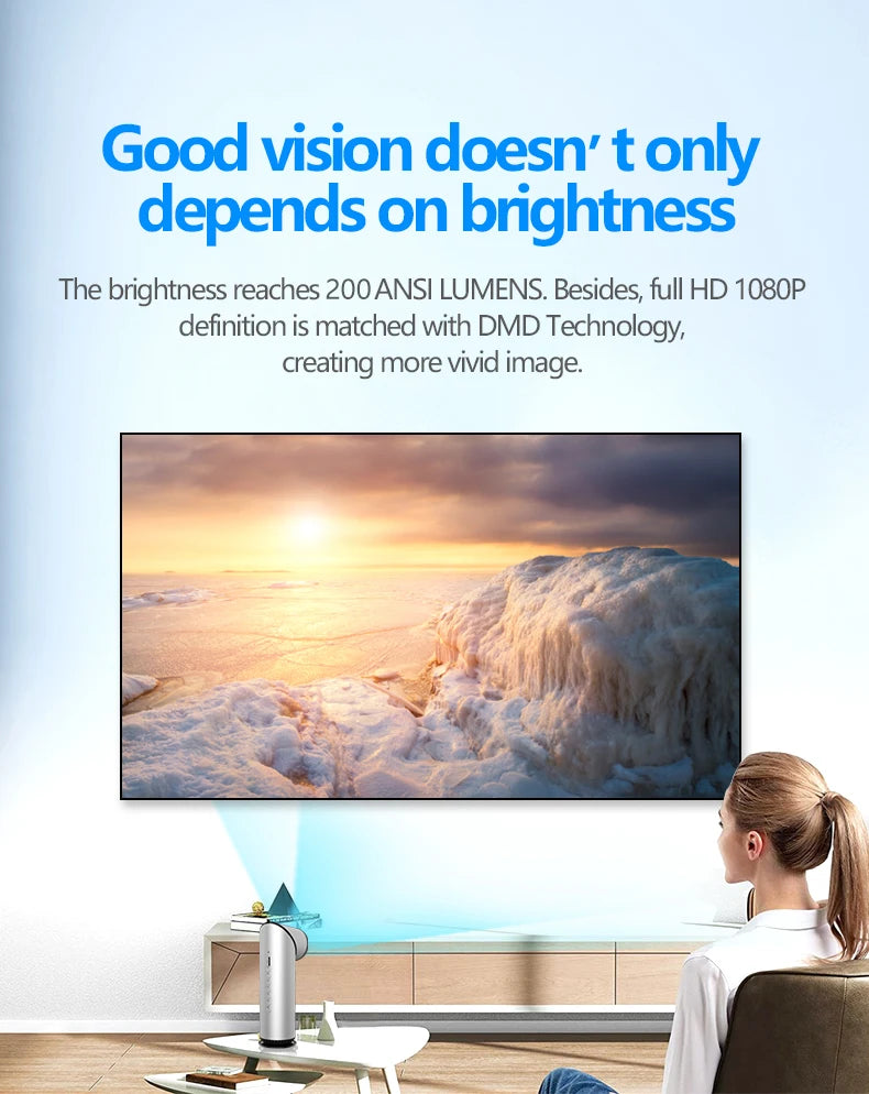 Máy Chiếu KIXIN K5 4K Mini - Rạp Phim Di Động Android 11 - Daisan Mart