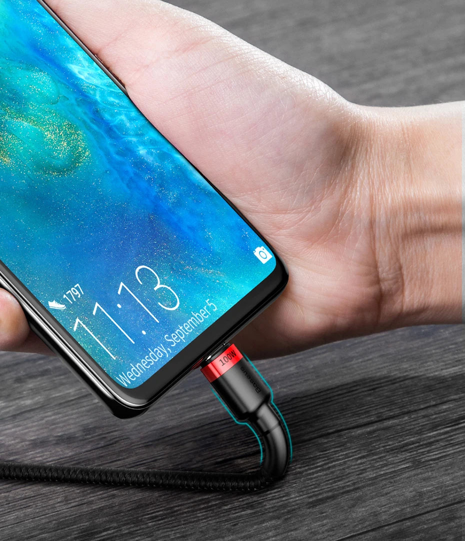 Cáp Sạc Nhanh Baseus 100W USB-C Cho iPhone & Macbook - Daisan Mart