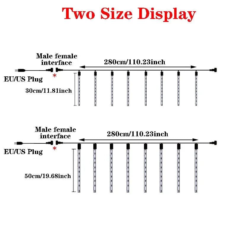 Đèn LED Mưa Sao Trang Trí Ngoài Trời Sự Kiện